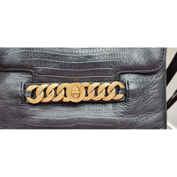 Marc by Marc Jacobs Black Leather Crossbody Bag Gold Logo Plate Designer Purse - Picture 3 of 12